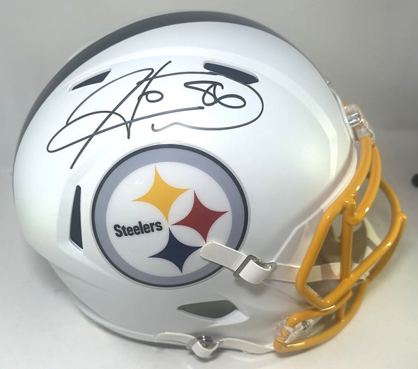 Steelers HINES WARDS Signed Full Size FLAT WHITE Replica Speed Helmet AUTO - BAS