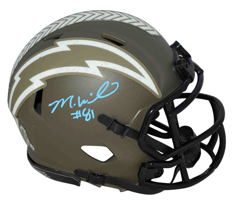 MIKE WILLIAMS SIGNED LOS ANGELES CHARGERS SALUTE TO SERVICE MINI HELMET BECKETT