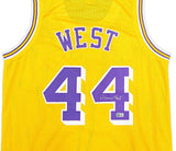 LOS ANGELES LAKERS JERRY WEST AUTOGRAPHED SIGNED YELLOW JERSEY STOCK #237710