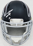 BIJAN ROBINSON AUTOGRAPHED FALCONS BLACK MINI HELMET BECKETT 221146