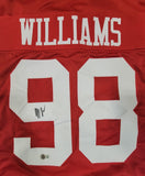 MYKEL WILLIAMS SIGNED AUTOGRAPHED PRO STYLE CUSTOM XL JERSEY BECKETT QR