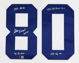 Seahawks Steve Largent "Career Stat" Signed White M&N TB Jersey BAS Witnessed