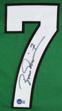 Boomer Esiason Signed New York Jets Green Jersey (Beckett)4xPro Bowl Quarterback