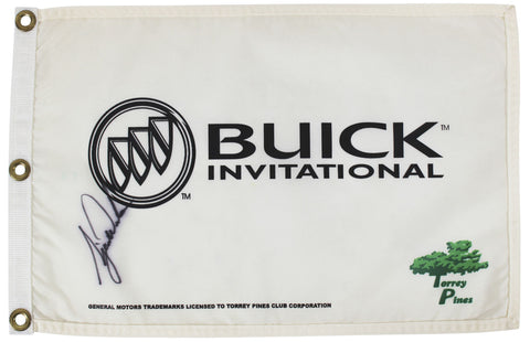 Tiger Woods Authentic Signed Buick Invitational Golf Pin Flag BAS #AD33996