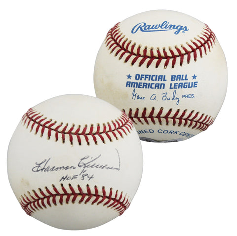 Twins Harmon Killebrew "HOF 84" Authentic Signed Budig OAL Baseball BAS #BU64204