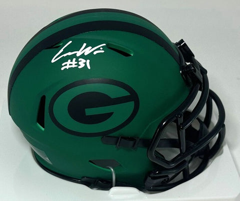 Packers EMANUEL WILSON Signed Riddell RAVE Speed Mini Helmet AUTO - BAS