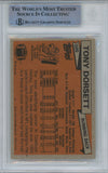 Tony Dorsett Autographed 1981 Topps #500 Trading Card Beckett Slab 38640