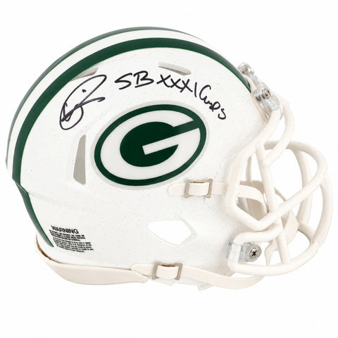 Andre Rison Signed Packers 2024 ALT Riddell Speed Mini Helmet w/Champs -(SS COA)
