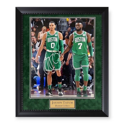 Jayson Tatum Signed Autographed Photograph Framed To 20x24 NEP