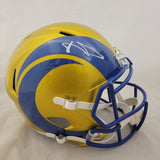 AARON DONALD SIGNED LA RAMS F/S FLASH SPEED REPLICA HELMET BECKETT QR