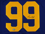 Dennis Quaid Signed St. Louis Custom Blue Vermeil Jersey