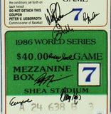 Dwight Gooden, Darryl Strawberry +21 Signed Mets 1986 World Series Mega Ticket