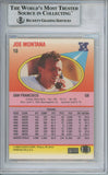 Joe Montana Autographed 1990 Fleer #10 Trading Card Beckett Slab 37491
