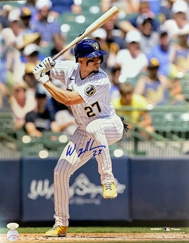 Brewers Infielder WILLY ADAMES Signed 16x20 Photo #1 AUTO - JSA