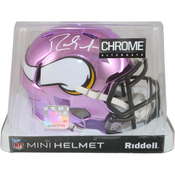 chrome alternate football helmets mini nfl Randy Moss Autographed/Signed Minnesota Vikings Mini Helmet Chrome Bec – Super Sports Center