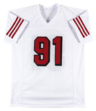 Arik Armstead Authentic Signed White Pro Style Jersey w/ Dropshadow BAS Witness