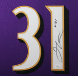 JAMAL LEWIS (Ravens purple SKYLINE) Signed Autographed Framed Jersey JSA
