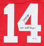 Jerry Tagge Signed Nebraska Cornhuskers Jersey Insibd "70/71 Natl Champs!" (PSA)