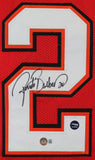 Ronde Barber Authentic Signed Red Pro Style Jersey Autographed BAS Witnessed