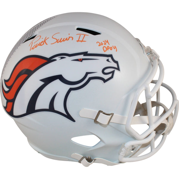 Patrick Surtain Autographed Denver Broncos F/S 24 Alt Helmet Beckett DPOY 50776