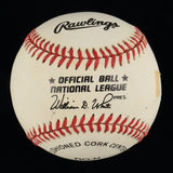 Lou Brock Signed LE NL Baseball Display w/ Thumbprint (Beckett LOA) Cardinals OF