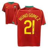 Nuno Gomez Signed Portugal Soccer Jersey #21 with Beckett COA