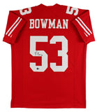 Navorro Bowman Authentic Signed Red Pro Style Jersey Autographed BAS