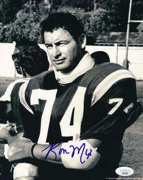 Ron Mix HOF San Diego Chargers Signed/Autographed 8x10 B/W Photo JSA 164588