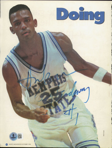 Anfernee Hardaway Autographed 8x11 Magazine Page Photo Memphis Beckett BP55311