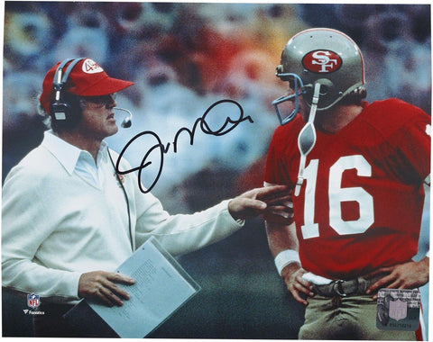 Joe Montana San Francisco 49ers Autographed 8" x 10" With Bill Walsh Photograph