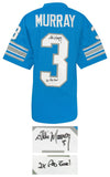 Eddie Murray Signed Blue T/B Custom Football Jersey w/2x Pro Bowl (SCHWARTZ COA)