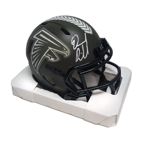 Desmond Ridder Autographed Falcons Salute To Service 2022 Mini Helmet- Beckett