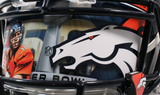 PEYTON MANNING Autographed HOF 21 Custom Visor Broncos Authentic Helmet FANATICS