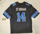 AMON RA ST BROWN SIGNED DETROIT LIONS NIKE AUTHENTIC SCREENPRINT JERSEY BECKETT