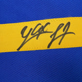 Autographed/Signed Yaxel Lendeborg Golden State Blue Jersey JSA COA