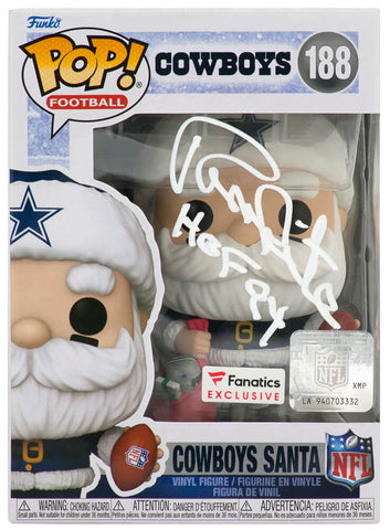 Randy White Signed Cowboys SANTA Funko Pop Doll #188 w/HOF'94 - (SCHWARTZ COA)