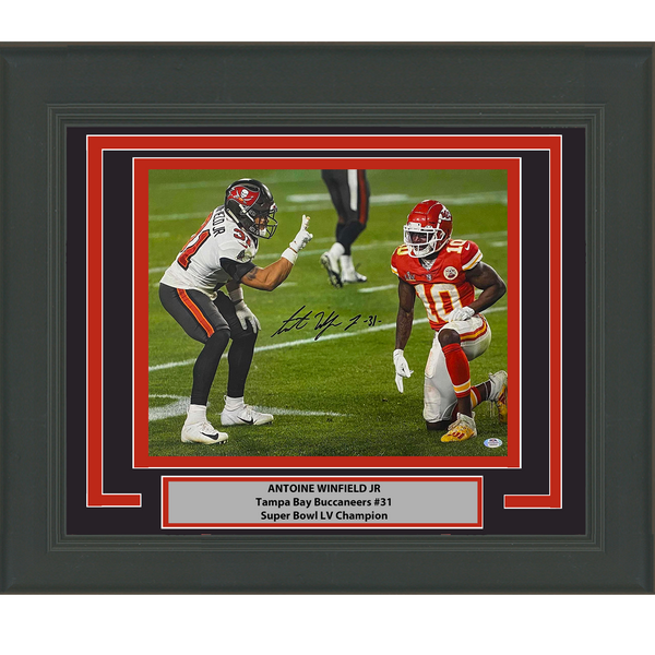 Framed Autographed/Signed Antoine Winfield Jr Buccaneers 16x20 Photo PSA COA #2