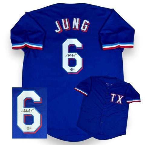 Josh Jung Autographed SIGNED Jersey - Royal - Beckett Authenticated