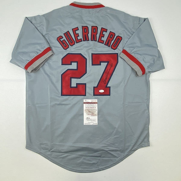 Signed VLADIMIR VLAD GUERRERO Los Angeles LA Grey Jersey JSA COA