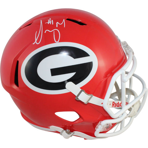 Sony Michel Autographed/Signed Georgia Bulldogs F/S Helmet Beckett 53940