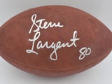 Steve Largent Autographed NFL Leather Game Football Seahawks MCS Holo #87149