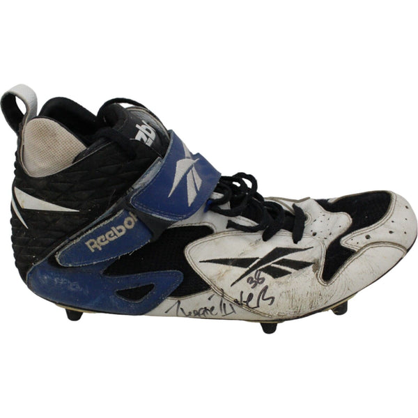 Reggie Rivers Signed Game Used Reebok Sz 13 Cleat Right Foot Beckett 44722