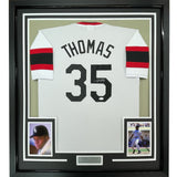 FRAMED Signed FRANK THOMAS 35x39 Chicago Retro Jersey JSA COA Auto