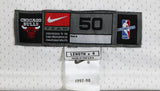 Bulls Michael Jordan Authentic Signed White Nike Size 50 Jersey BAS LOA #AE13531