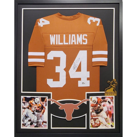 Ricky Williams Autographed Signed Framed Texas Longhorns Jersey BECKETT