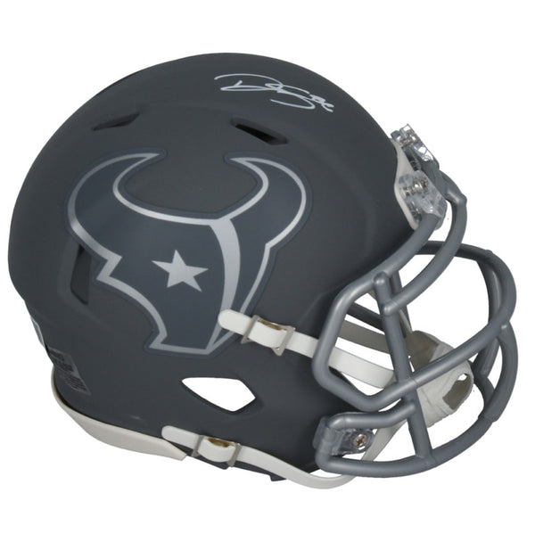 Dalton Schultz Autographed Houston Texans Slate Mini Speed Helmet Beckett