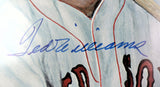 Ted Williams Autographed 12x18 Stats Poster Framed (18.5"W x 25.5"H) Beckett LOA