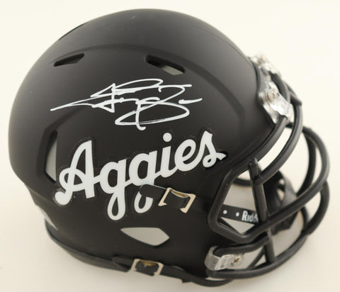 Johnny Manziel Signed Texas A&M Aggies Script Mini Helmet - Beckett