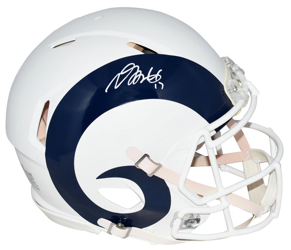 DAVANTE ADAMS SIGNED LOS ANGELES RAMS FLAT WHITE AUTHENTIC SPEED HELMET BECKETT