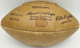 1965 NFL Champion Packers Autographed Football 49 Sigs Lombardi Beckett AE36395